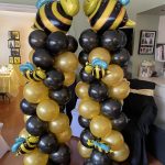 Bee Themed Baby Shower Balloon Columns